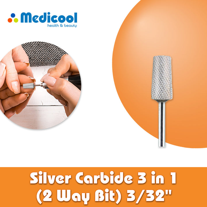 Silver Carbide 3 in 1 (2 Way Bit) 3/32" - Medicool