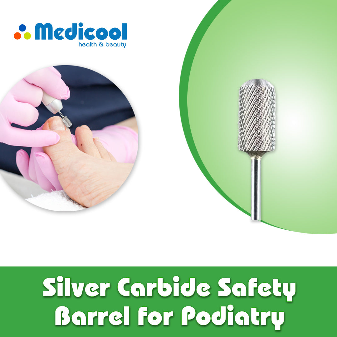 Silver Carbide Safety Barrel for Podiatry - Medicool