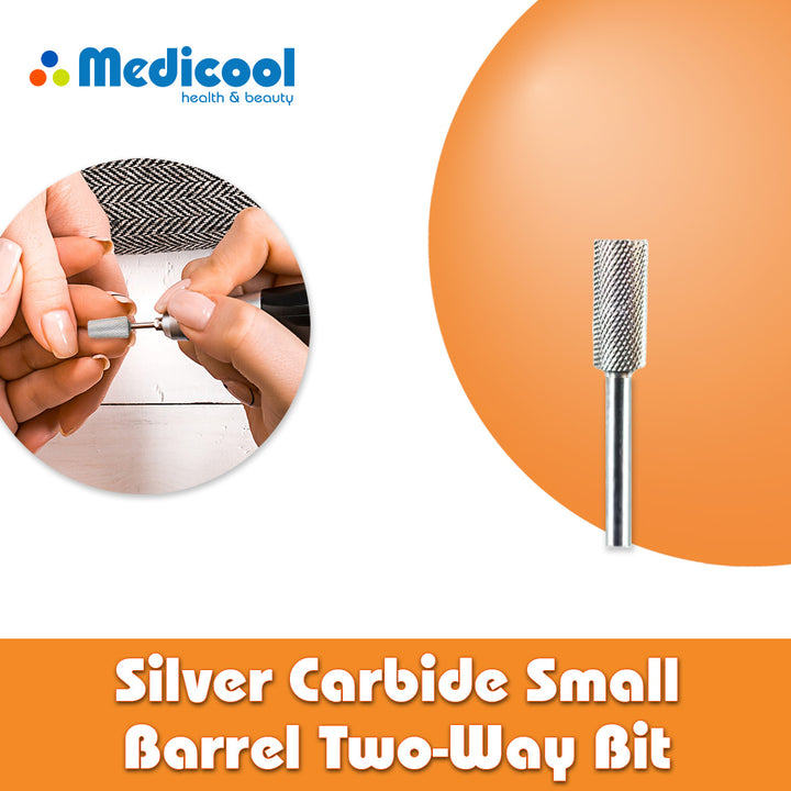 Silver Carbide Small Barrel Two-Way Bits for Nails - Medicool