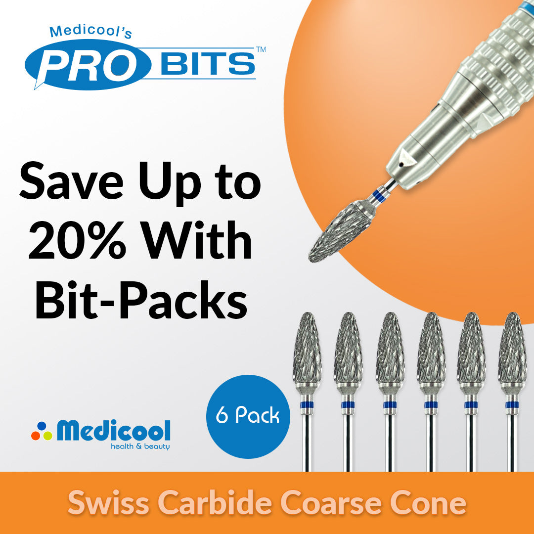 Swiss Carbide Coarse Cone Bit for Nails - PSC9C - Medicool