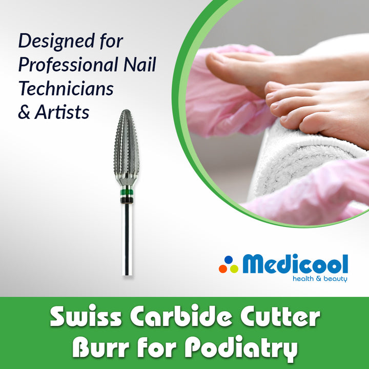 Swiss Carbide Cutter Burr for Podiatry - Medicool