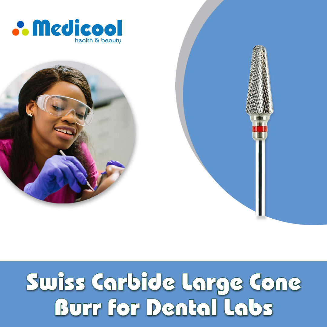 Swiss Carbide Large Cone Burr for Dental Lab - Medicool