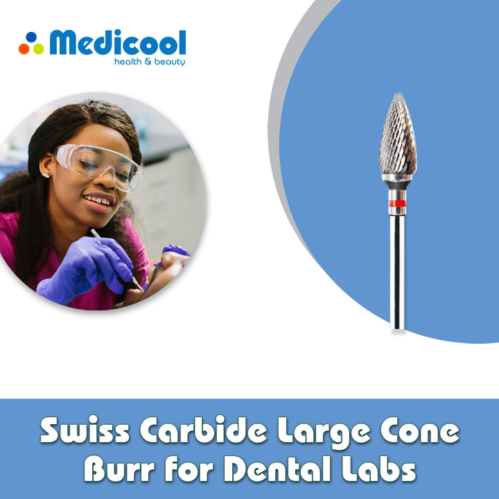 Swiss Carbide Large Cone Burr for Dental Lab - Medicool