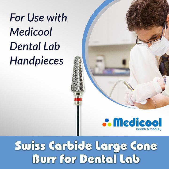 Swiss Carbide Large Cone Burr for Dental Lab - Medicool