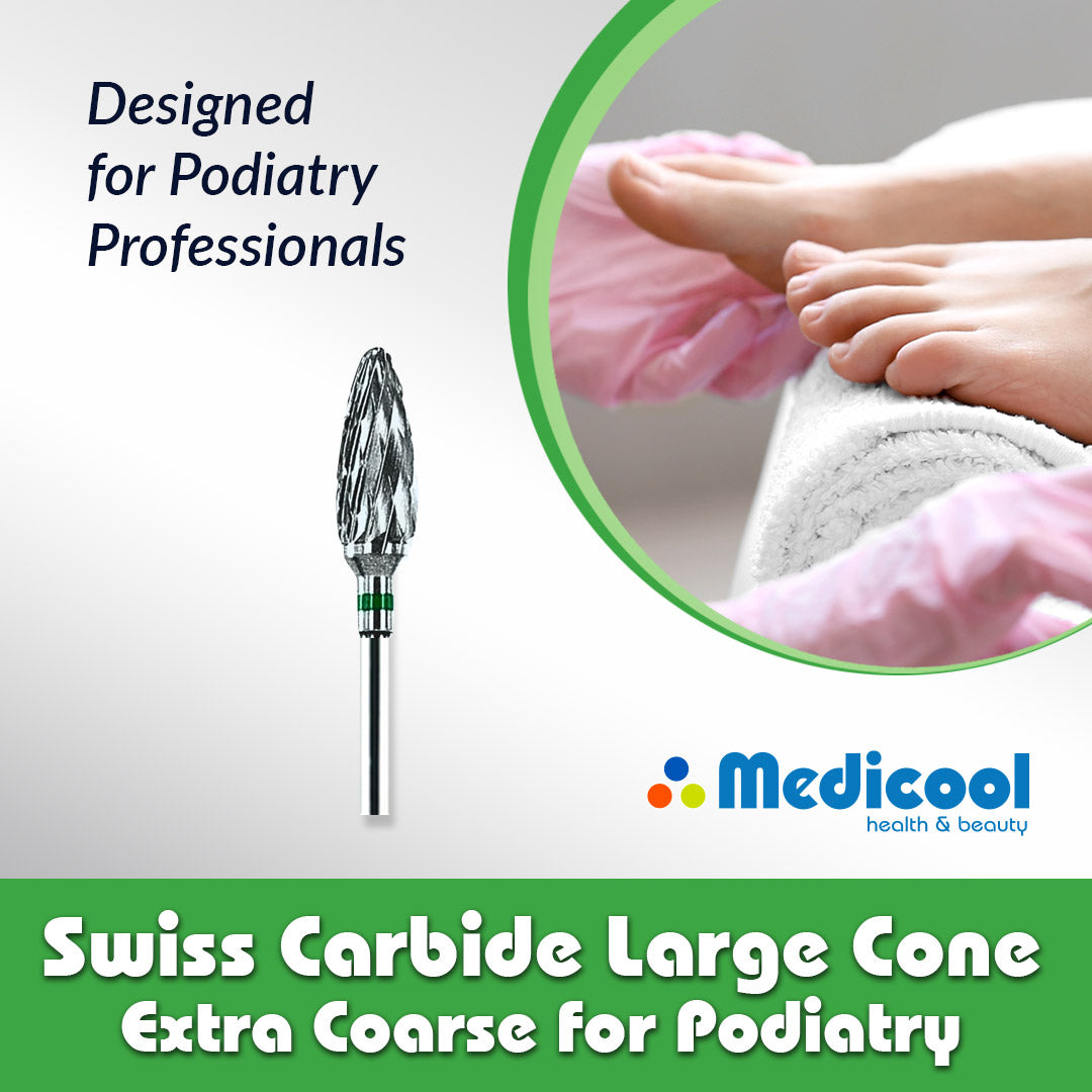 Swiss Carbide Large Cone Extra Coarse for Podiatry