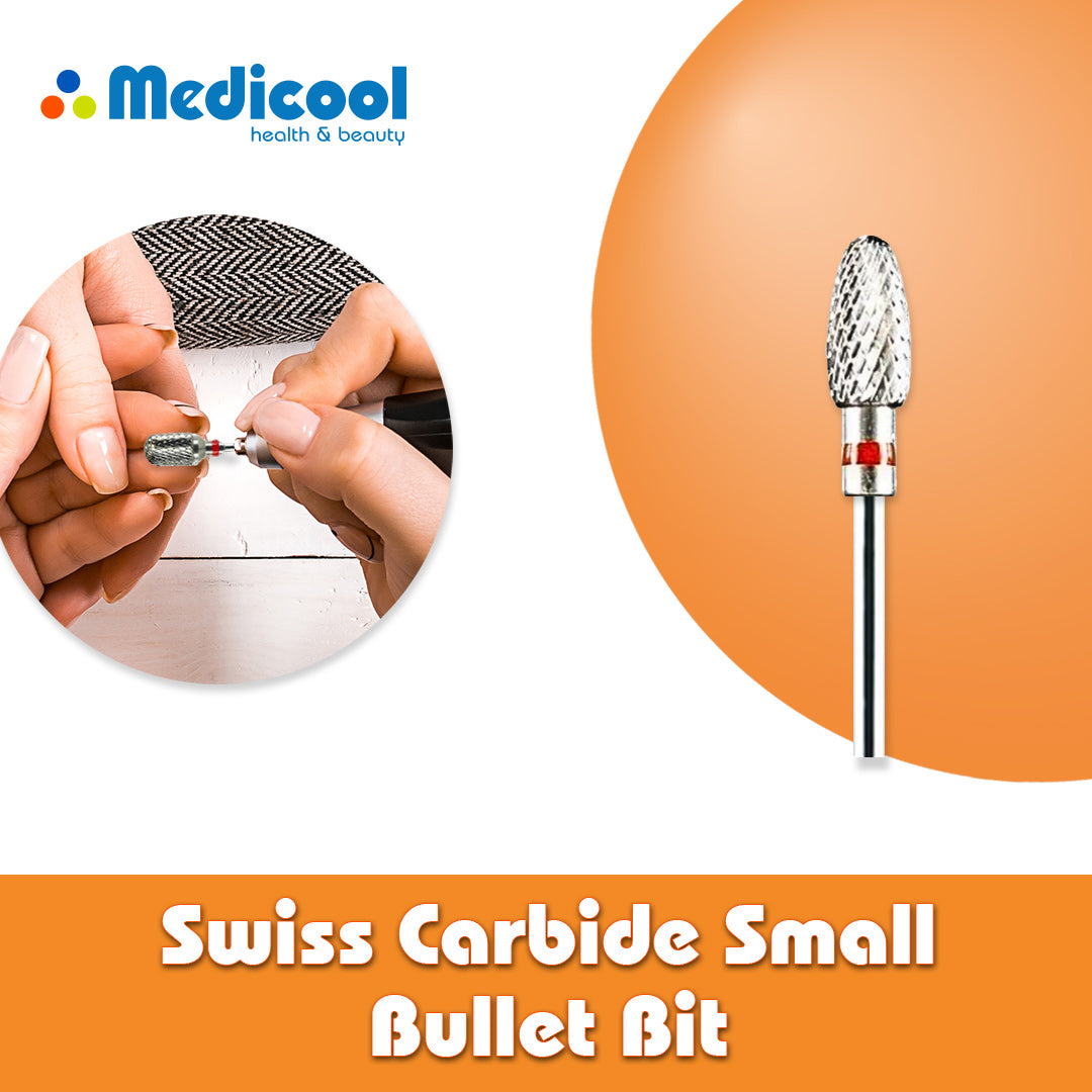 Swiss Carbide Small Bullet Bit -SC53 BIT- for Nails - Medicool