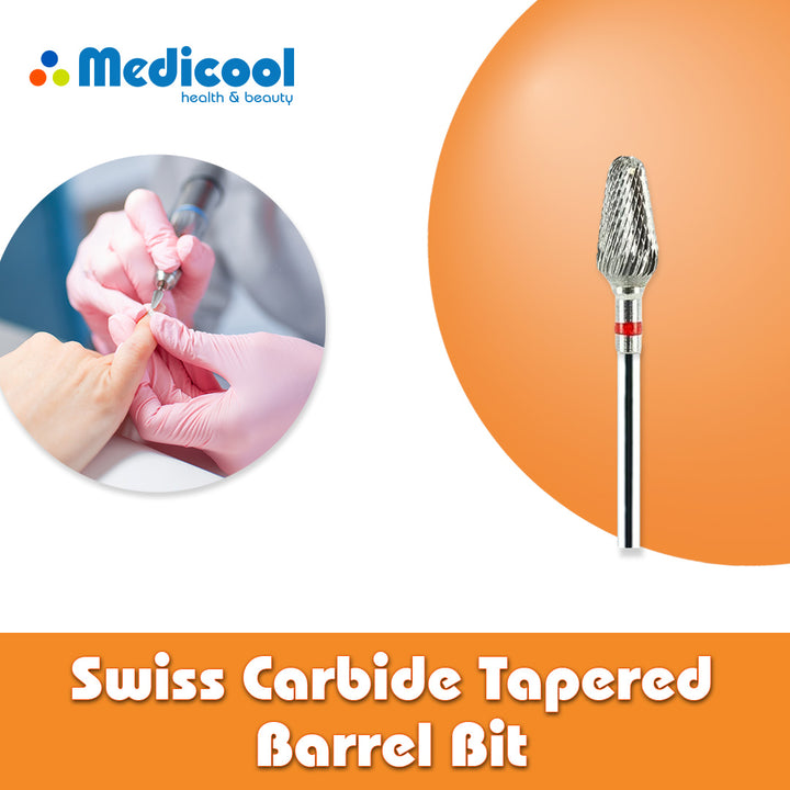 Swiss Carbide Tapered Barrel Bit for Nails - Medicool