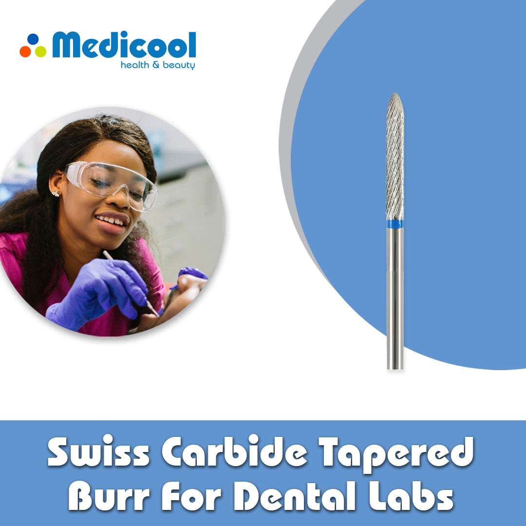 Swiss Carbide Tapered Burr for Dental Lab - Medicool