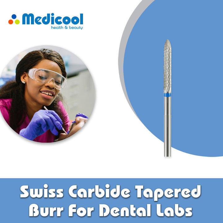 Swiss Carbide Tapered Burr for Dental Lab - Medicool