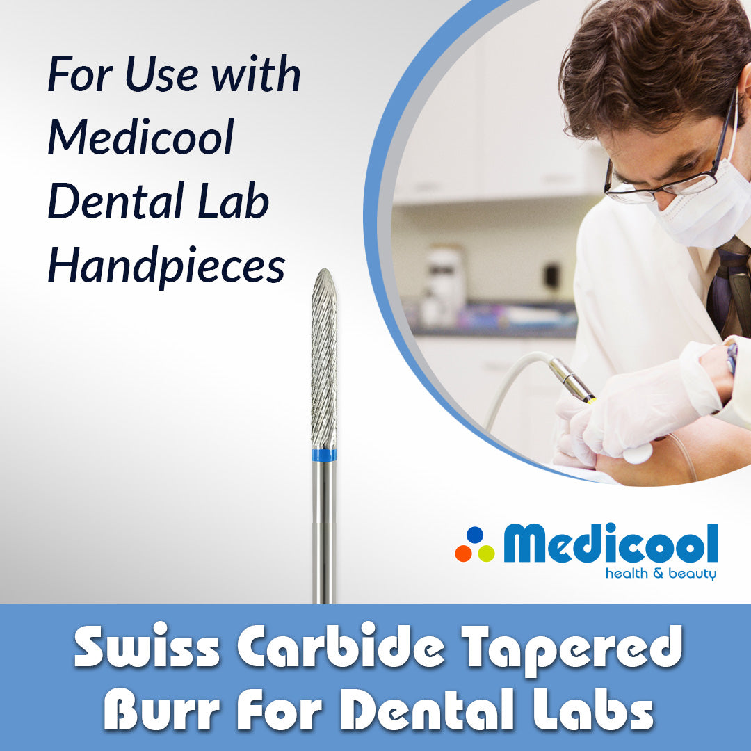 Swiss Carbide Tapered Burr for Dental Lab - Medicool