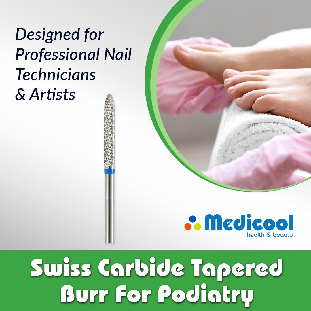 Swiss Carbide Tapered Burr for Podiatry - Medicool