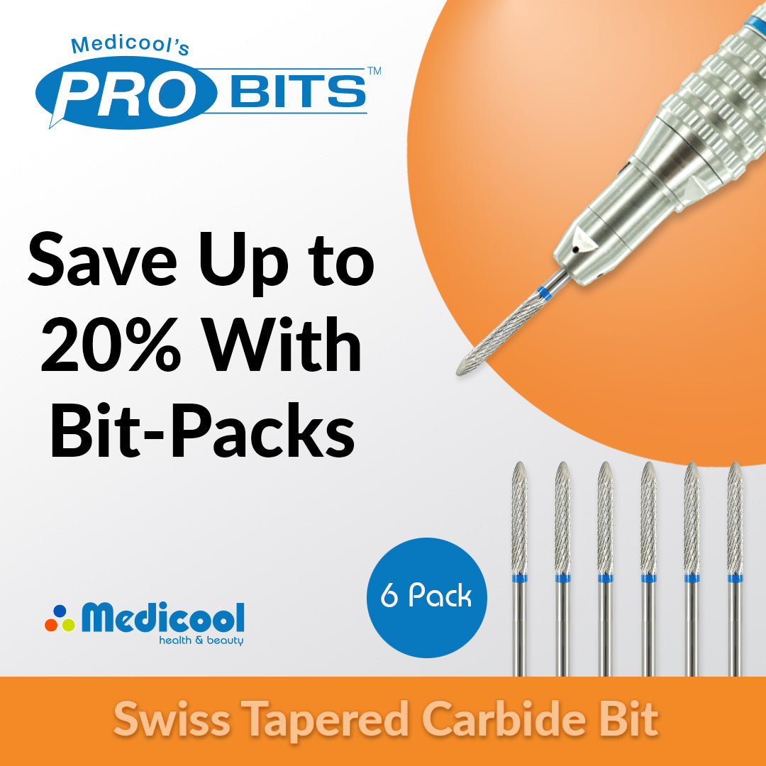 Swiss Tapered Carbide Bits for Nails - Medicool