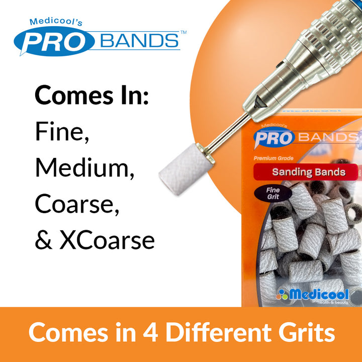 White Sanding Bands and Mandrel Bundle-(Fine,MD,Coarse,XCoarse)