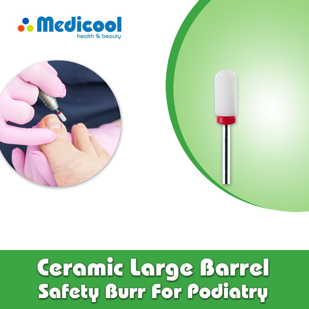 Ceramic Large Barrel Safety for Podiatry - Medicool