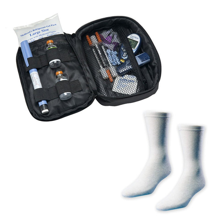Daily Diabetic Organizer® Case and Euro Comfort Diabetic Socks - Medicool
