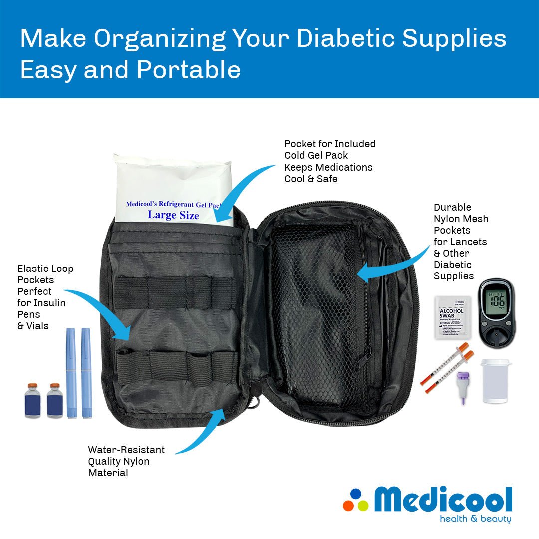 Daily Diabetic Organizer® Case and Euro Comfort Diabetic Socks - Medicool