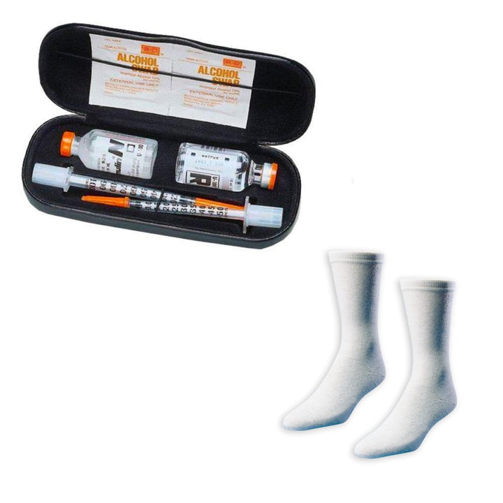 D.I. Case Black and Euro Comfort Diabetic Socks Bundle - Medicool