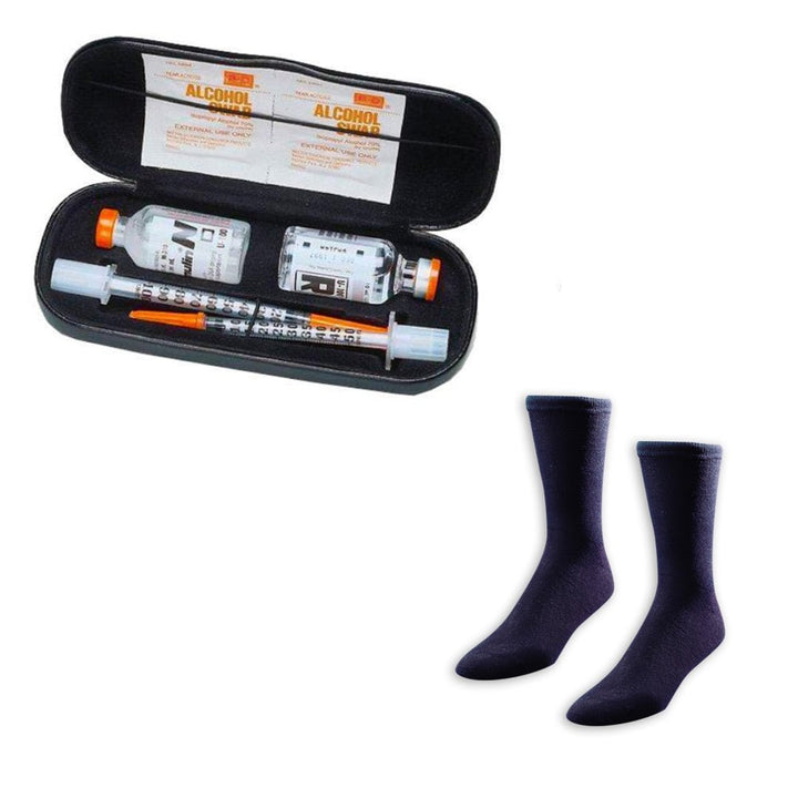 D.I. Case Black and Euro Comfort Diabetic Socks Bundle - Medicool