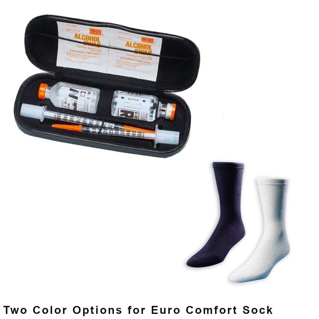 D.I. Case Black and Euro Comfort Diabetic Socks Bundle - Medicool