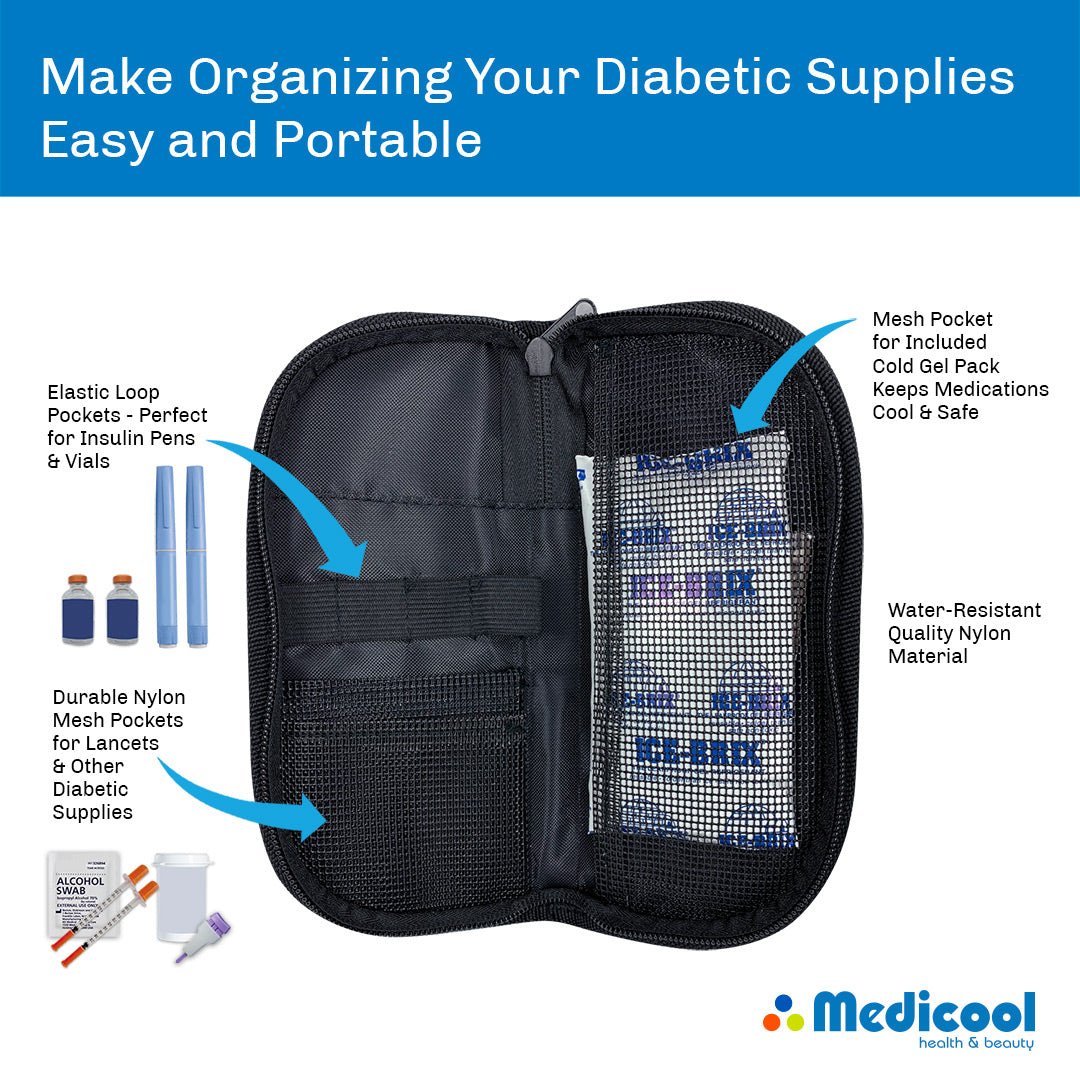 Dia - Pak® Daymate Insulin Carrying Case and Euro Comfort Diabetic Socks - Medicool