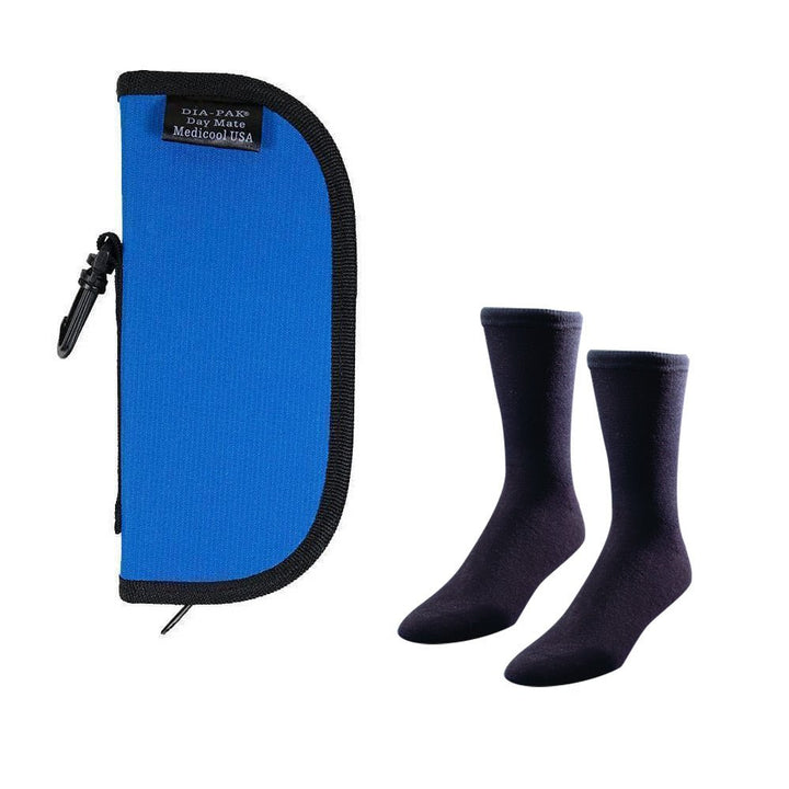 Dia - Pak® Daymate Insulin Carrying Case and Euro Comfort Diabetic Socks - Medicool