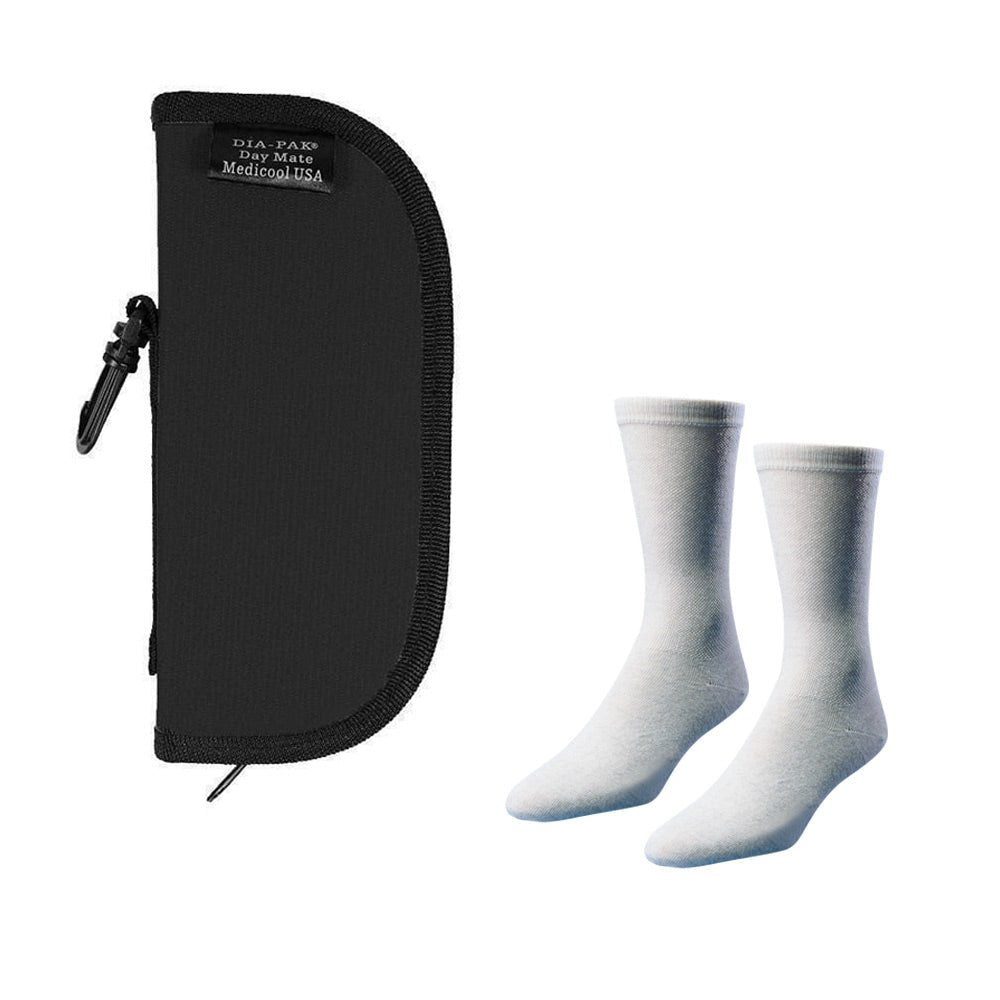 Dia - Pak® Daymate Insulin Carrying Case and Euro Comfort Diabetic Socks - Medicool