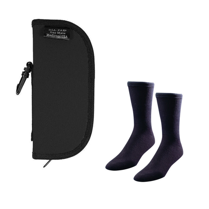 Dia - Pak® Daymate Insulin Carrying Case and Euro Comfort Diabetic Socks - Medicool