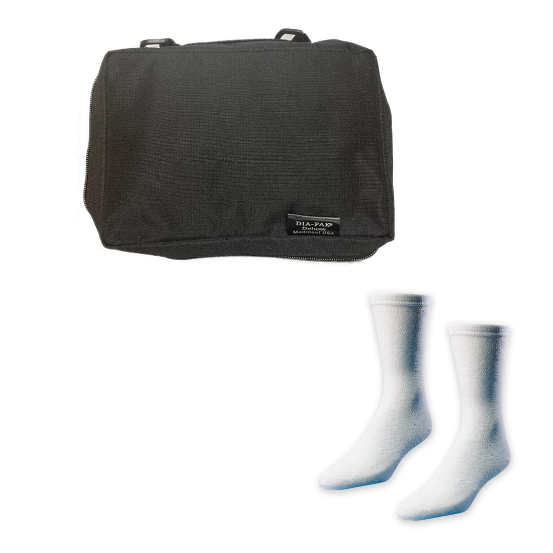 Dia - Pak® Deluxe Insulin Carrying Case and Euro Comfort Diabetic Socks - Medicool