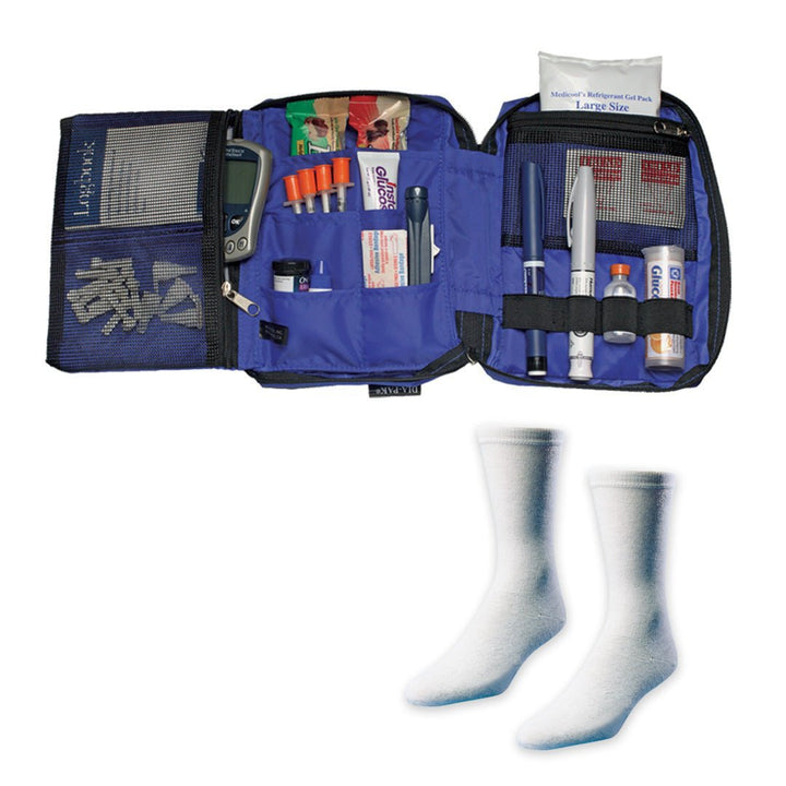 Dia - Pak® Deluxe Insulin Carrying Case and Euro Comfort Diabetic Socks - Medicool