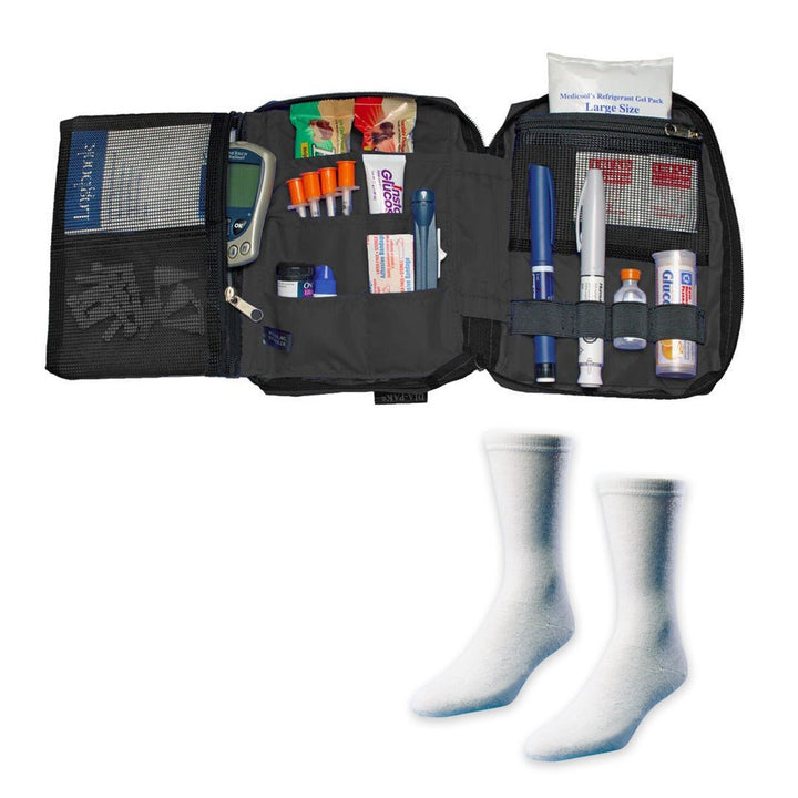 Dia - Pak® Deluxe Insulin Carrying Case and Euro Comfort Diabetic Socks - Medicool