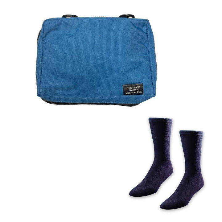 Dia - Pak® Deluxe Insulin Carrying Case and Euro Comfort Diabetic Socks - Medicool