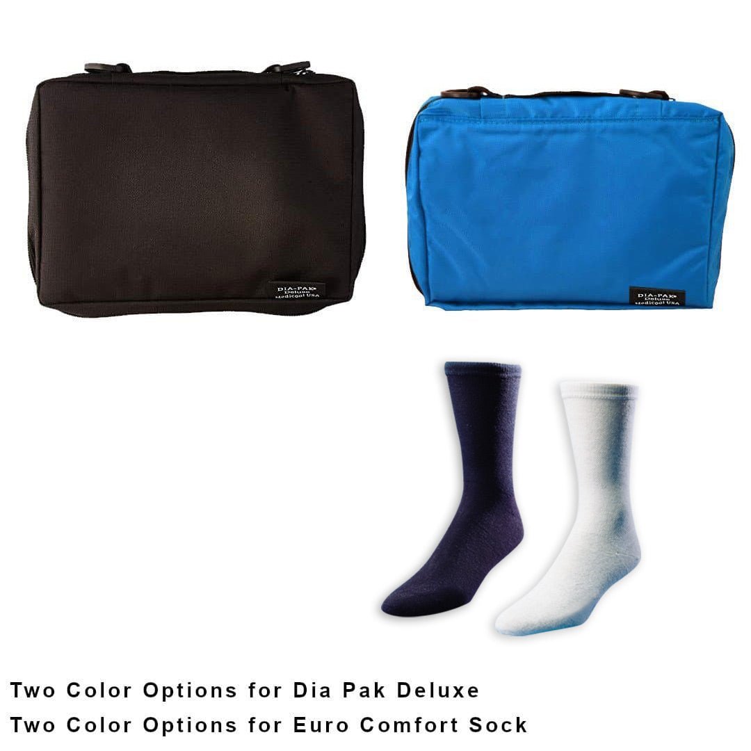 Dia - Pak® Deluxe Insulin Carrying Case and Euro Comfort Diabetic Socks - Medicool