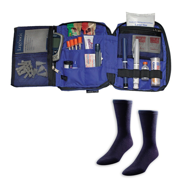 Dia - Pak® Deluxe Insulin Carrying Case and Euro Comfort Diabetic Socks - Medicool