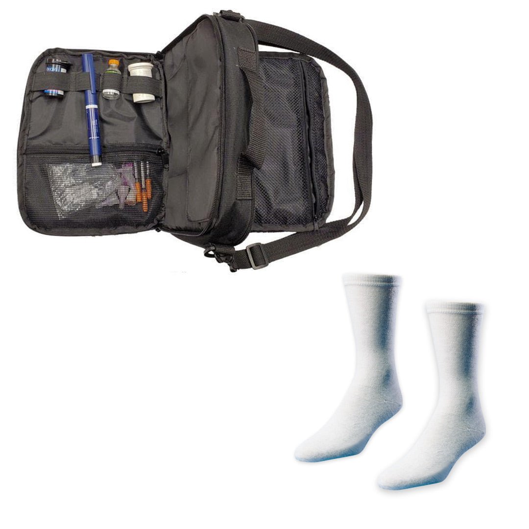 Dia - Pak® Elite Plus Insulin Carrying Case and Euro Comfort Diabetic Socks - Medicool