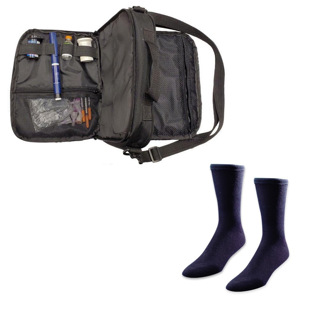 Dia - Pak® Elite Plus Insulin Carrying Case and Euro Comfort Diabetic Socks - Medicool
