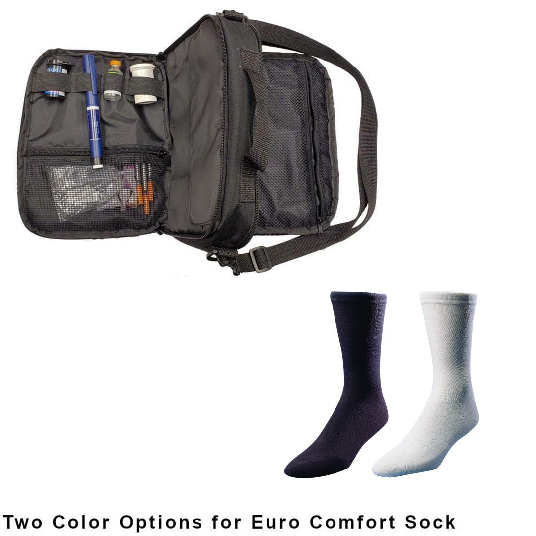 Dia - Pak® Elite Plus Insulin Carrying Case and Euro Comfort Diabetic Socks - Medicool