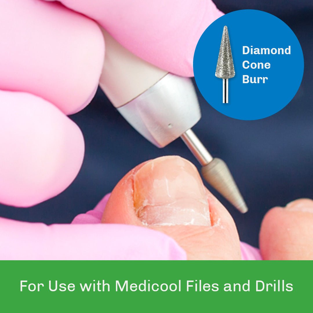 Diamond Cone Burr - B52 - P - for Podiatry - Medicool