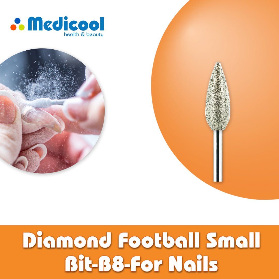 Diamond Football Small Bit - B8 - for Nails - Medicool