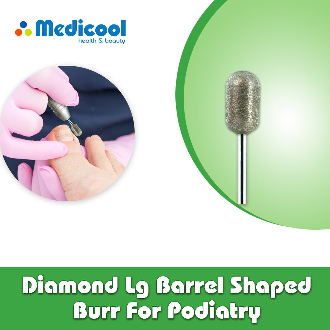 Diamond Lg Barrel Shaped Burr - PSD28 - P - for Podiatry - Medicool