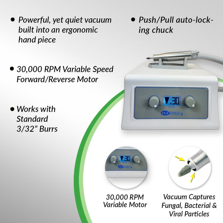 File Stream System for Podiatry and H.E.P.A. Filters Bundle - Medicool