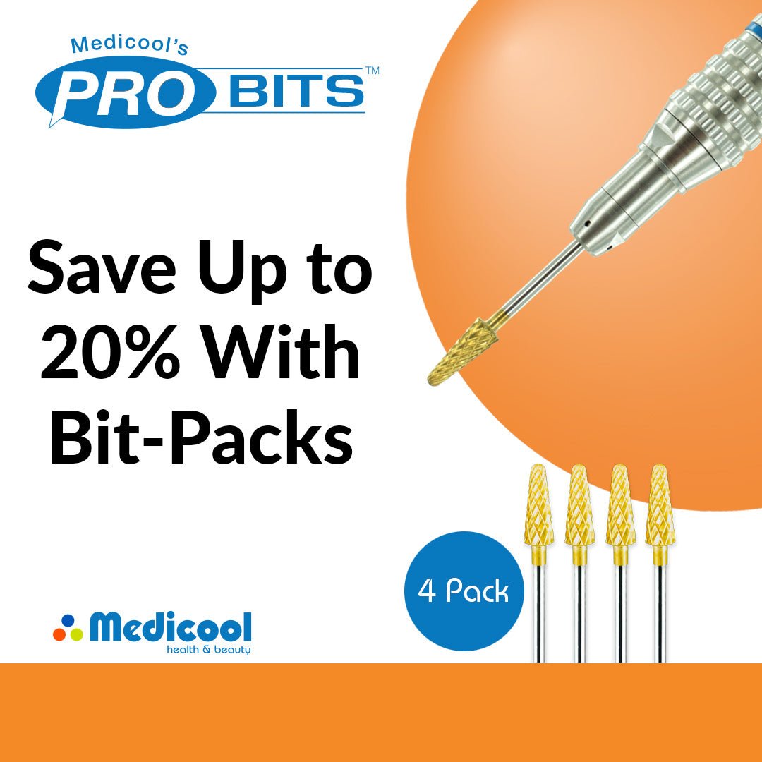 Gold Carbide Cone Bit - CC3 - for Nails - Medicool