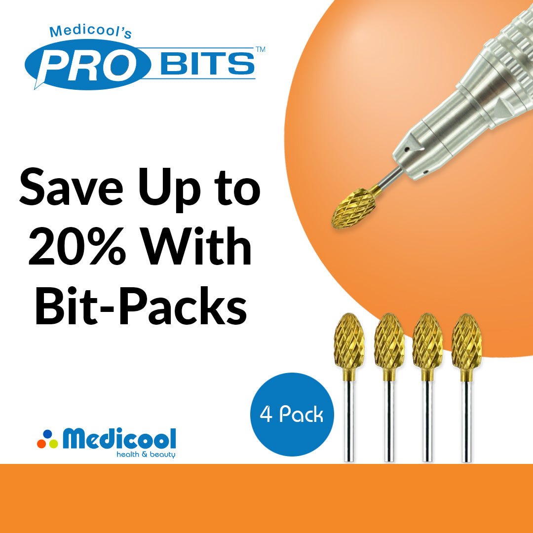 Gold Carbide Football Bit - CC5 - for Nails - Medicool