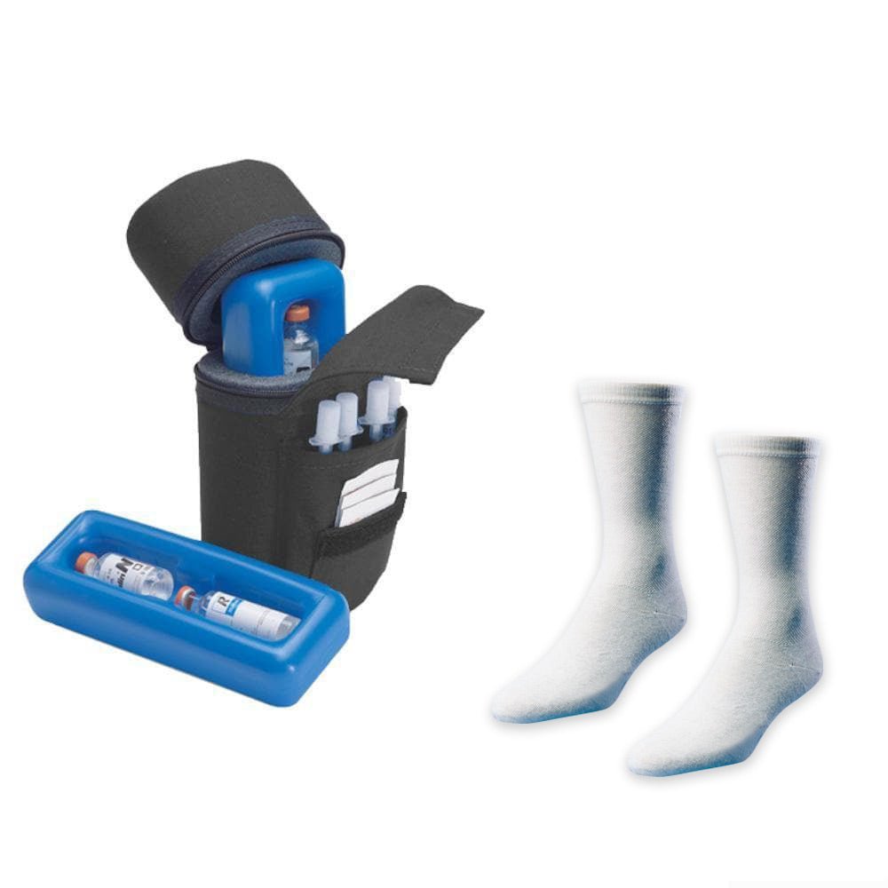 Insulin Protector® Case and Euro Comfort Diabetic Socks - Medicool