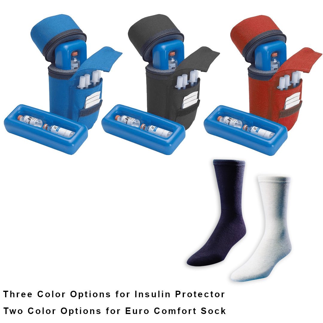 Insulin Protector® Case and Euro Comfort Diabetic Socks - Medicool