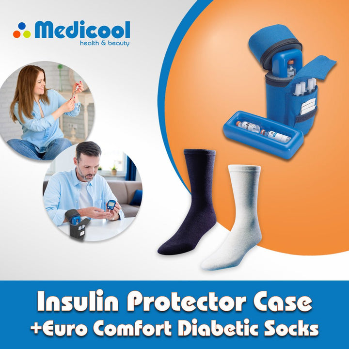 Insulin Protector® Case and Euro Comfort Diabetic Socks - Medicool