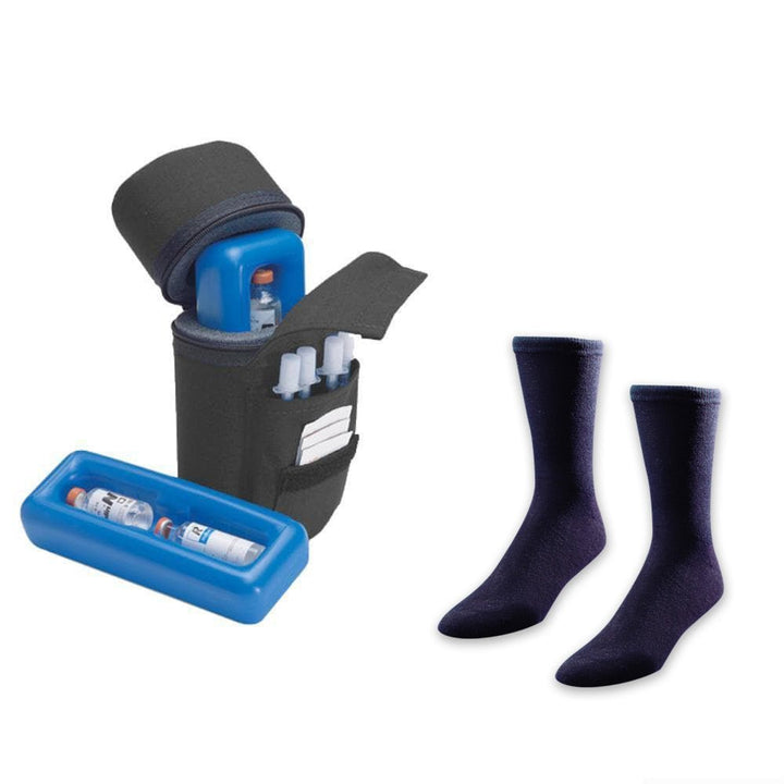 Insulin Protector® Case and Euro Comfort Diabetic Socks - Medicool