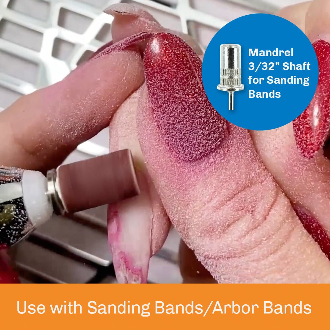 Mandrel 3/32" Shaft - E10 - for Sanding Band for Nails - Medicool