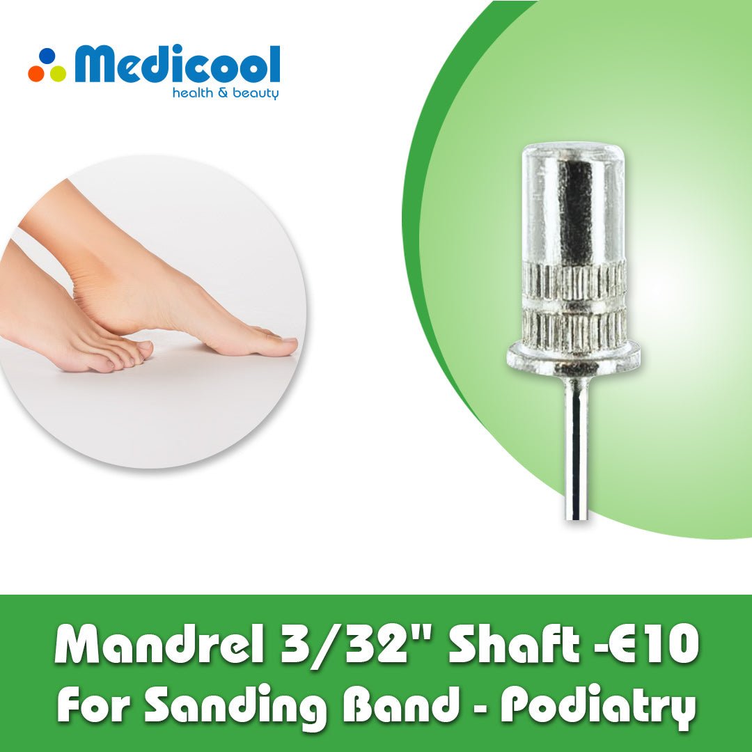 Mandrel 3/32" Shaft - PE10 - for Sanding Band for Podiatry - Medicool