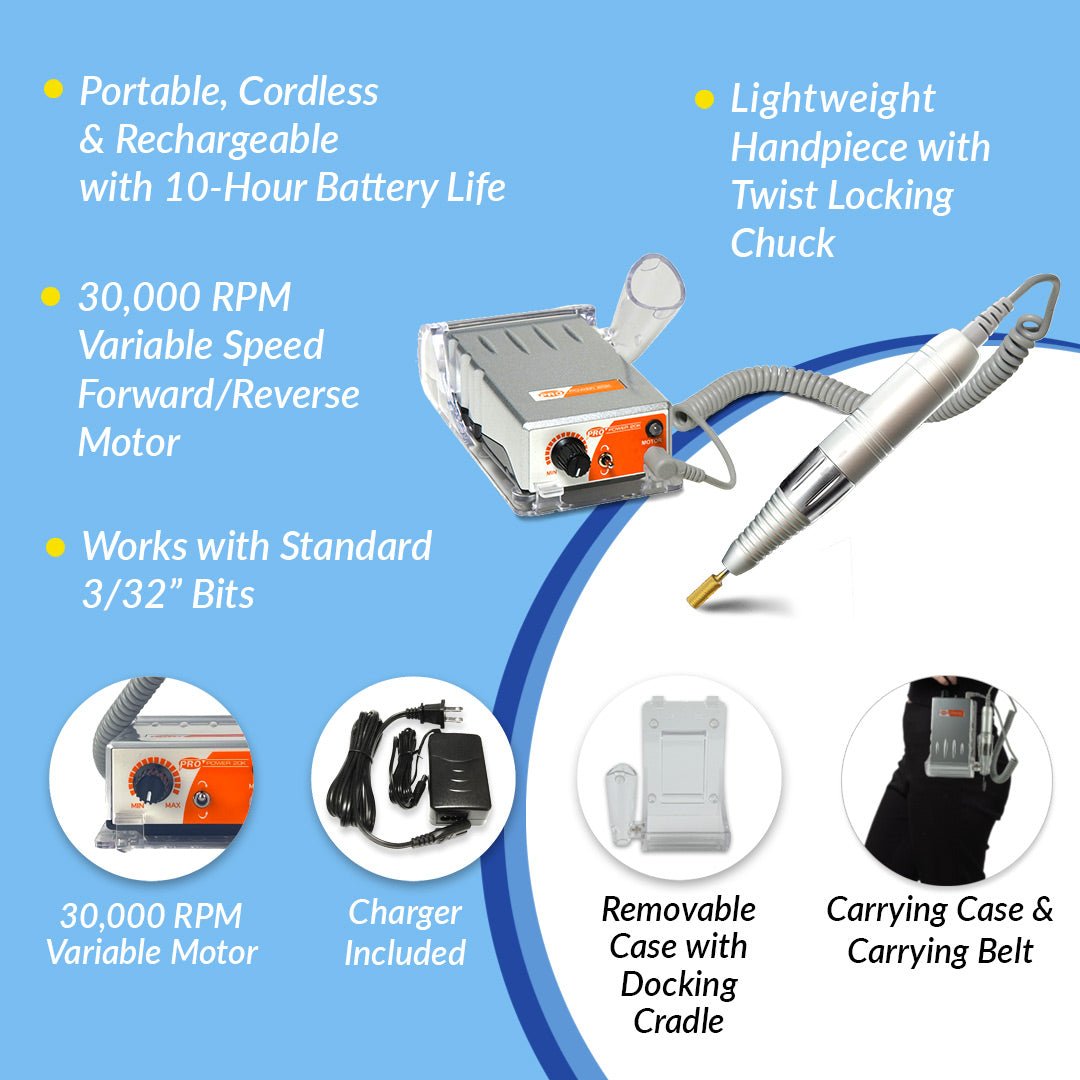 Medicool Pro Power 20k Electric File + Bit Bundles - Medicool