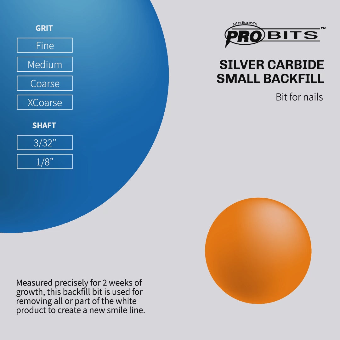 Silver Carbide Small Backfill Bits for Nails